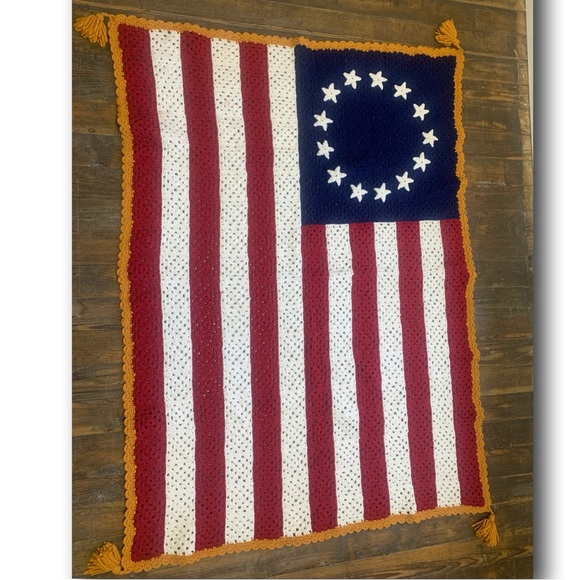 Old Glory 🇺🇸 Handcrafted Vintage Blanket - Picture 7 of 13